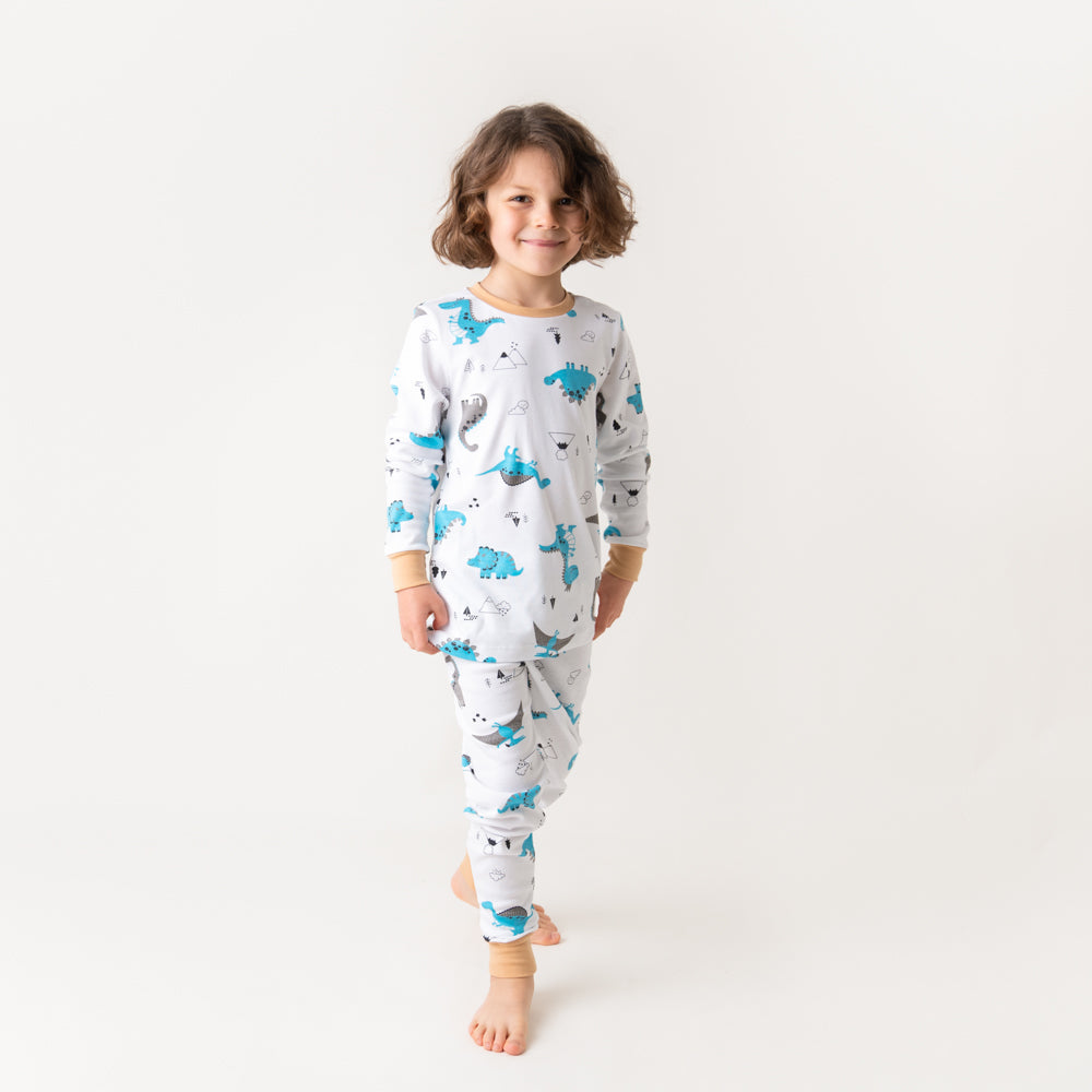 Pijama de niño de algódon orgánico_Jurassic_parte trasera_444