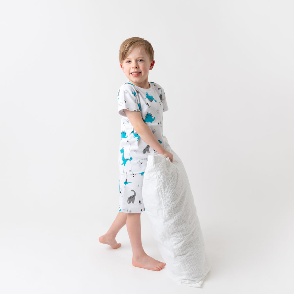 Pijama corto de niño de algódon orgánico_Jurassic_pantalón_445