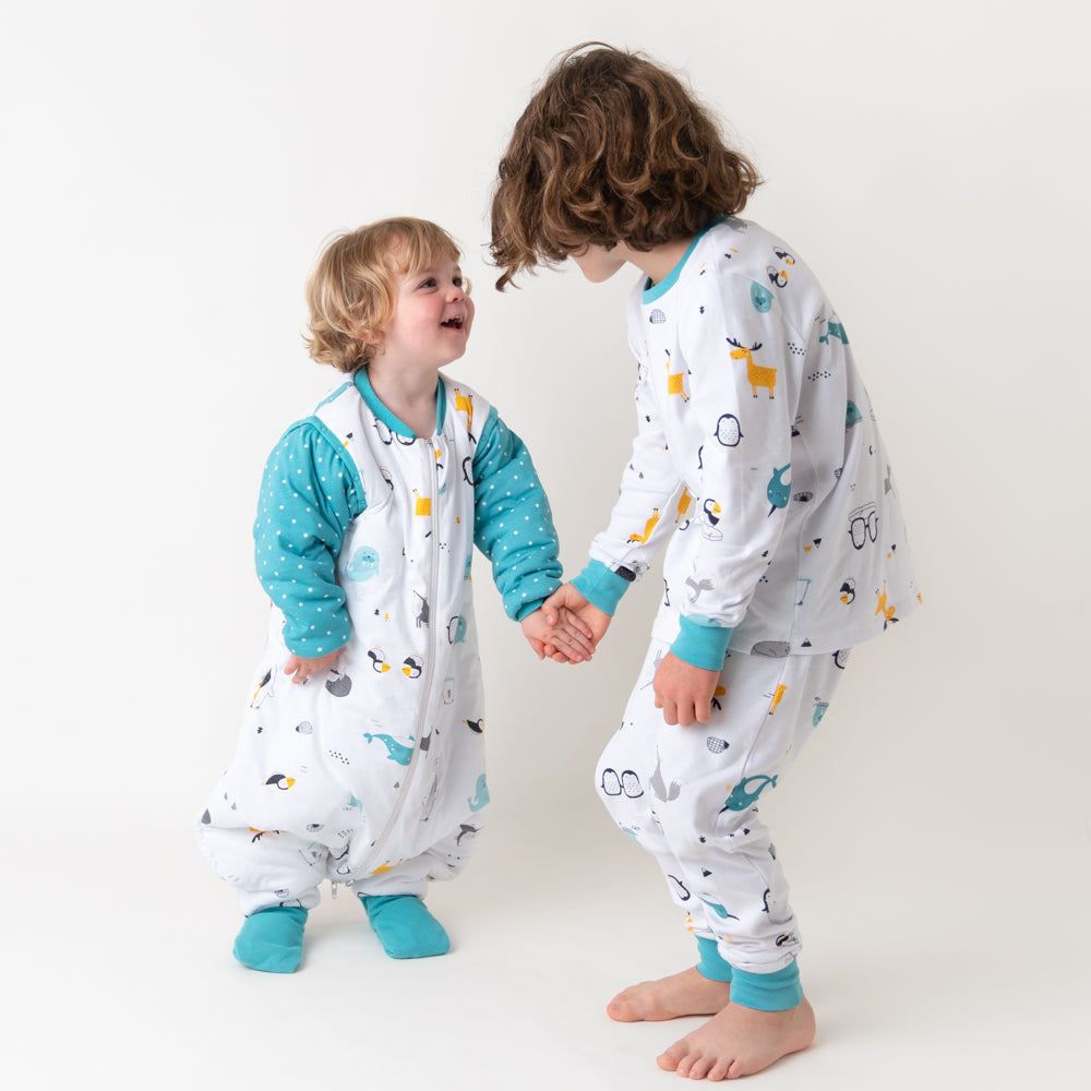 Pijama de niño de algódon orgánico_Amigos Polares_detalle_444